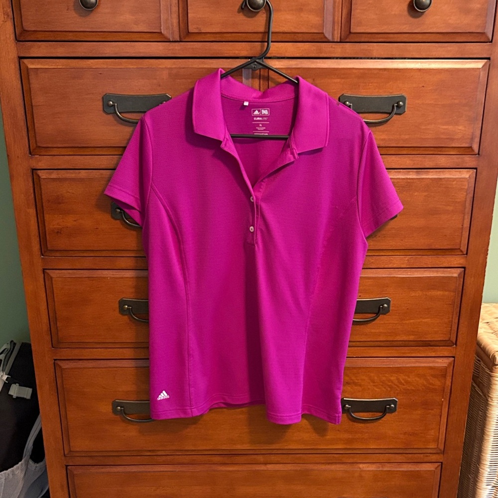 adidas Purple Climalite Golf Polo
